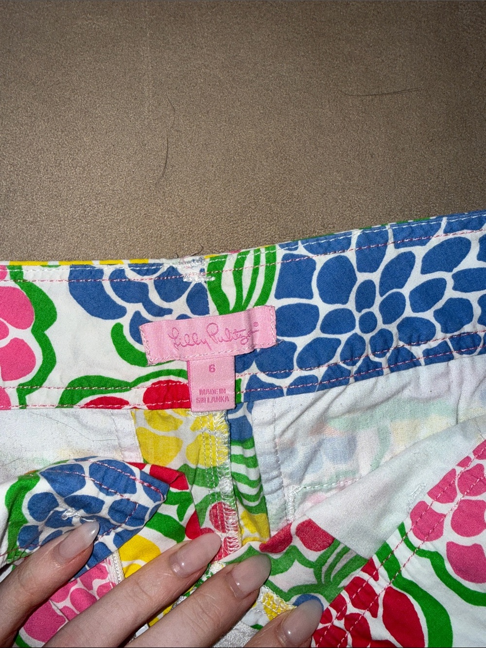 Women’s Floral Multicolor Cotton Shorts - Picture 2 of 2